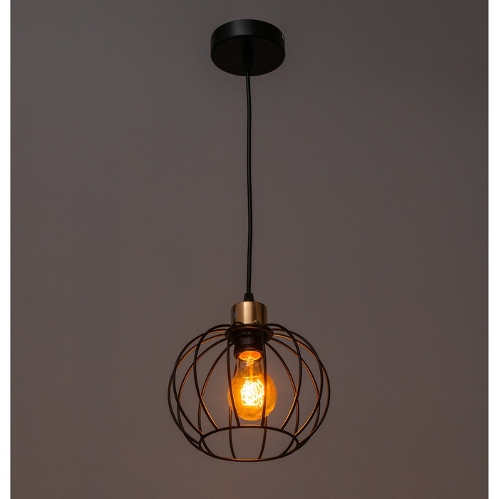 Люстра "Контур" 1х60Вт Е27 Чёрный 20х20х22(90)см