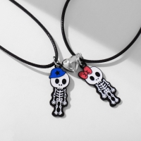 Кулоны «Неразлучники» на магните, скелеты, цвет чёрно-белый, 40 см Кулоны «Неразлучники» на магните, скелеты, цвет чёрно-белый, 40 см