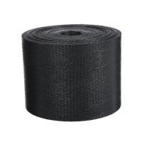 Лента бордюрная, 10 см &times; 10 м, толщина 1,2 мм, пластиковая, чёрная, Greengo