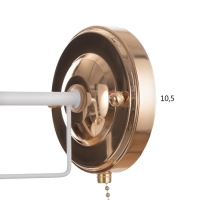 Бра "Майли" 1х60Вт Е27 Белый,золото 21х12х26,5см Бра "Майли" 1х60Вт Е27 Белый,золото 21х12х26,5см