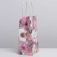 Пакет подарочный крафтовый, упаковка, &laquo;Для тебя&raquo;, 12 х 21 х 9 см