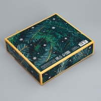 Коробка подарочная новогодняя складная «Счастья в новом году», 20 х 18 х 5 см, Новый год Коробка подарочная новогодняя складная «Счастья в новом году», 20 х 18 х 5 см, Новый год