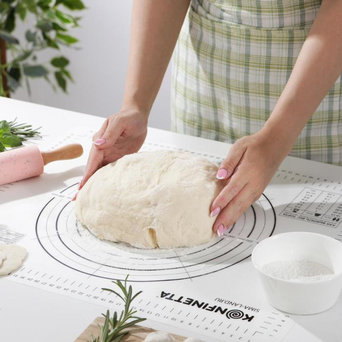 Армированный коврик для выпечки с разметкой KONFINETTA, силикон, 40&times;50 см, 0,44 мм, цвет чёрный