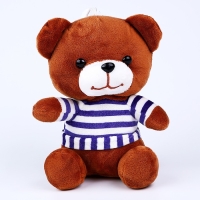 Мягкая игрушка &laquo;Мишка&raquo;, в полосатой футболке, 18 см