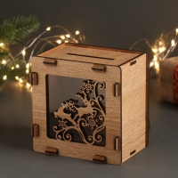 Новогодняя копилка "Олени" 12х12х9 см Новогодняя копилка "Олени" 12х12х9 см