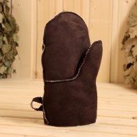 Набор для бани из овчины, шапка, рукавица "Премиум" Набор для бани из овчины, шапка, рукавица "Премиум"