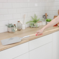 Лопата для пиццы из нержавеющей стали &laquo;Общепит&raquo;, 83&times;23&times;2 см, полотно 23&times;26 см, толщина 1,5 мм