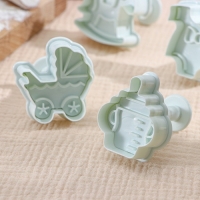 Набор плунжеров кондитерских Доляна &laquo;Малышок&raquo;, 4 шт, 5&times;5 см, цвет МИКС