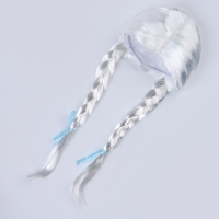 Карнавальный набор &laquo;Волшебная снегурочка&raquo;: шапка, варежки, парик с косичками, р. 56&ndash;58 см