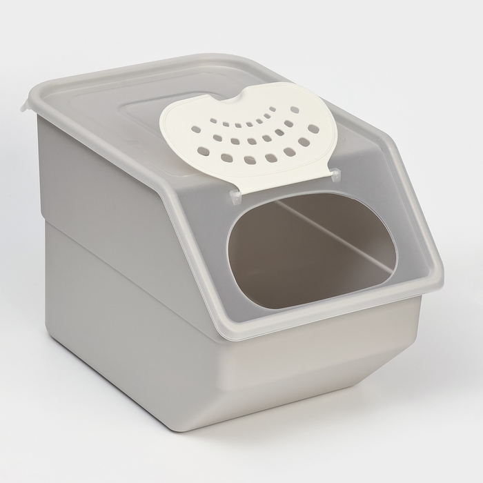 Контейнер для овощей Доляна, 11,2 л, 32,3&times;22&times;21,7 см, серый