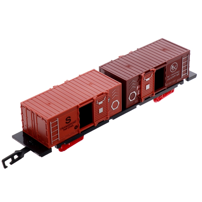 Железная дорога &laquo;Винтаж&raquo;, 2 состава в комплекте, свет и звук, работает от батареек