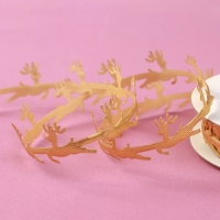 Новый год! Лента декоративная фигурная «Олени», 20 мм, 9 ± 0,5 м, цвет золотой Новый год! Лента декоративная фигурная «Олени», 20 мм, 9 ± 0,5 м, цвет золотой