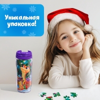 Термостакан с пазлом &laquo;Новогодний праздник змеек&raquo;, 54 элемента, 350 мл
