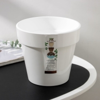 Кашпо для цветов со вставкой &laquo;Порто&raquo;, 2,4 л, цвет белый