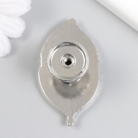 Ручка для шкатулки металл "Лист" серебро 5,2х2,8 см Ручка для шкатулки металл "Лист" серебро 5,2х2,8 см