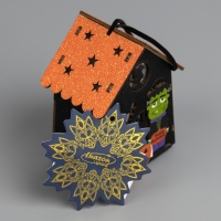 Светодиодная подвеска «Дом Франкенштейна» 7 × 9.5 × 6 см, пластик, батарейки LR1130х3 (в комплекте), свечение тёплое белое Светодиодная подвеска «Дом Франкенштейна» 7 × 9.5 × 6 см, пластик, батарейки LR1130х3 (в комплекте), свечение тёплое белое