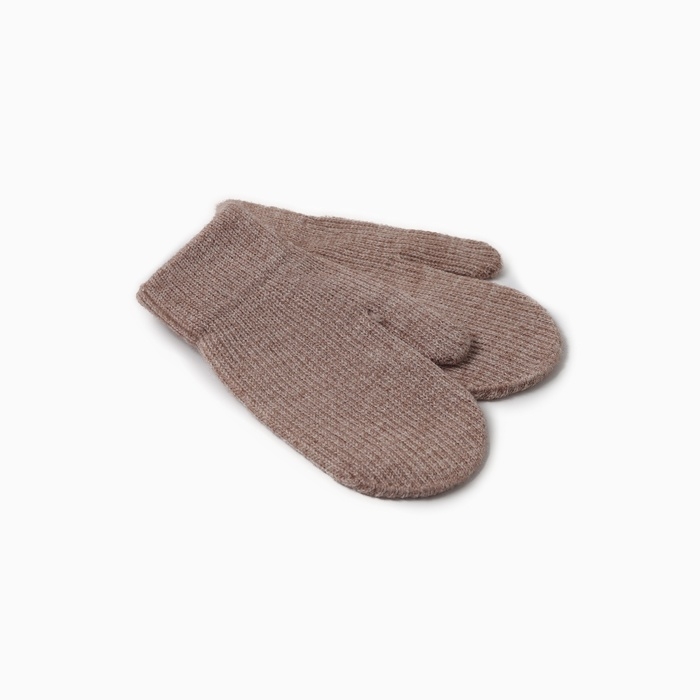 Варежки детские MINAKU, цвет коричневый, 18 см Варежки детские MINAKU, цвет коричневый, 18 см