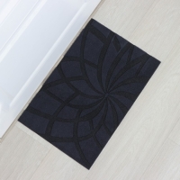 Коврик придверный влаговпитывающий Доляна, без окантовки, 38&times;58 см, цвет синий