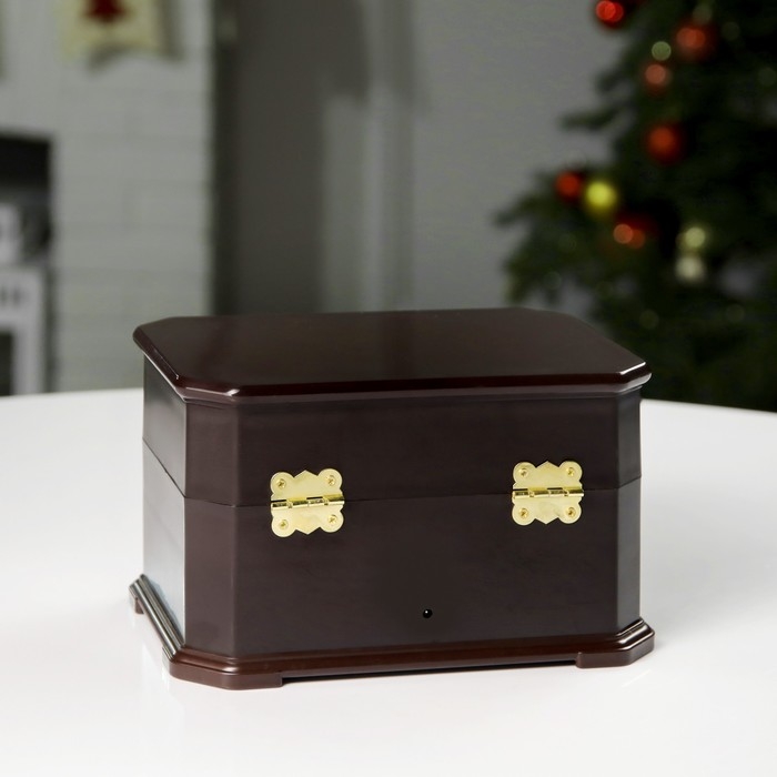 Светодиодная фигура &laquo;Рынок ёлок&raquo; 20 &times; 14 &times; 12 см, полистоун, батарейки ААх3 (не в комплекте), USB, свечение тёплое белое