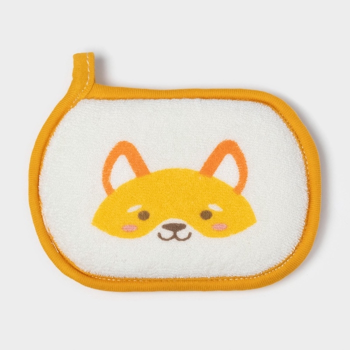 Мочалка детская для купания Доляна &laquo;Лиса&raquo;, 12&times;8 см, цвет МИКС