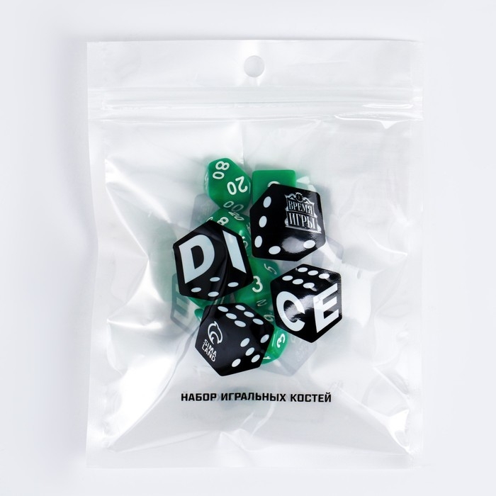 Набор кубиков "Время игры" для D&D (Dungeons and Dragons, ДнД), серия: D&D, 7 шт