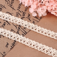 Кружево вязаное, 15 мм &times; 15 &plusmn; 1 м, цвет бежевый