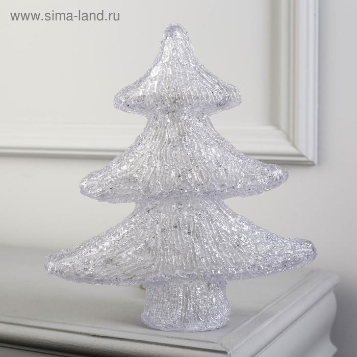 Светодиодная фигура &laquo;Ёлочка&raquo; 25 &times; 30 &times; 6 см, акрил, батарейки ААх2 (не в комплекте), свечение мульти (RGB)