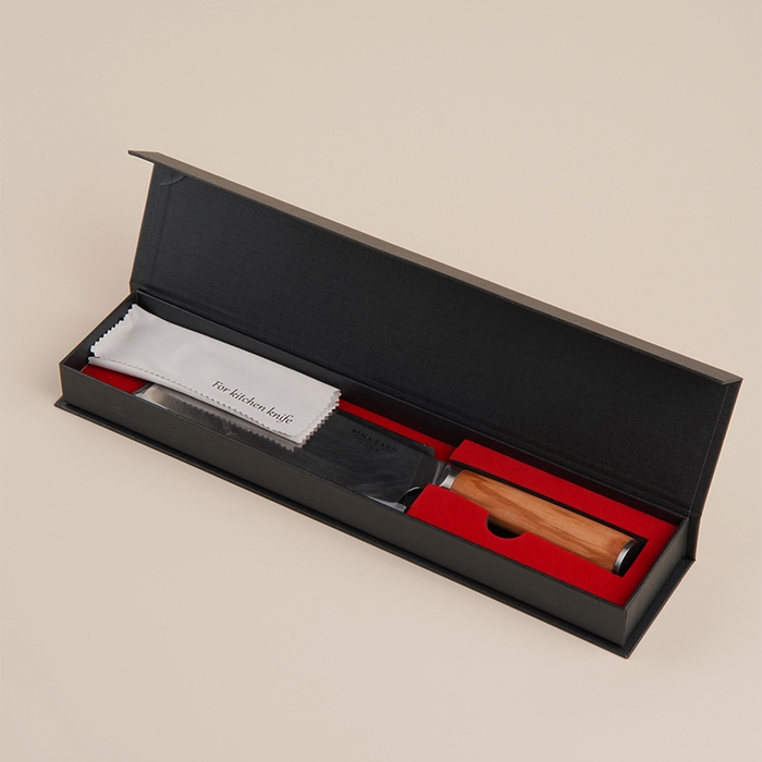 Нож кухонный SL Home &laquo;Оливия&raquo;, топорик, лезвие 17,78 см, дамасская сталь, цвет коричневый