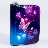Кошелёк с голографическим эффектом &laquo;Бабочки&raquo;, 12.5х9.2 см