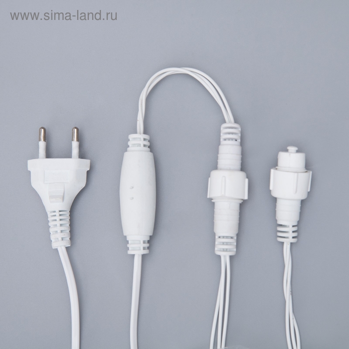 Гирлянда &laquo;Нить&raquo; 10 м, IP65, УМС, белая нить, 100 LED, свечение синее, 220 В