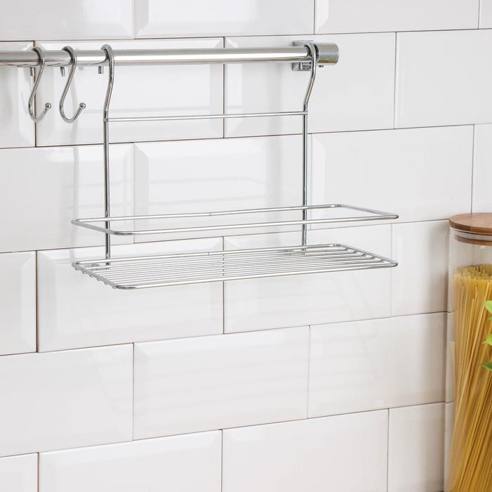 Рейлинговая система для кухни Tekno-tel, 6 предметов, цвет хром Рейлинговая система для кухни Tekno-tel, 6 предметов, цвет хром