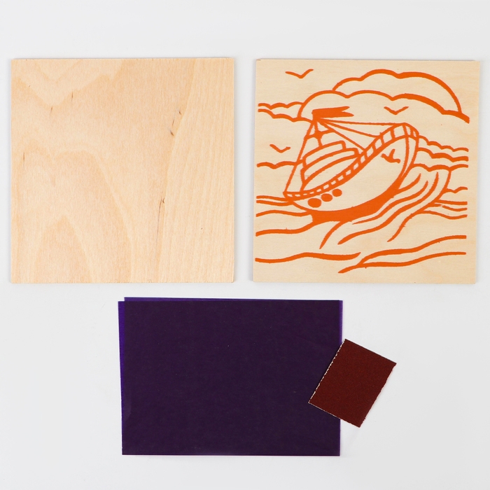 Набор для выжигания по дереву &laquo;Маленький кораблик&raquo;