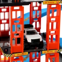 Парковка Racing, с лифтом, 4 машинки, 3 уровня Парковка Racing, с лифтом, 4 машинки, 3 уровня