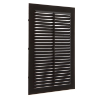 Решетка вентиляционная "КосмоВент" Люкс Л170КР, 240х170мм, с сеткой, неразъемная, коричневая