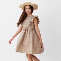 Платье для девочки MINAKU, цвет бежевый, рост 122 см Платье для девочки MINAKU, цвет бежевый, рост 122 см