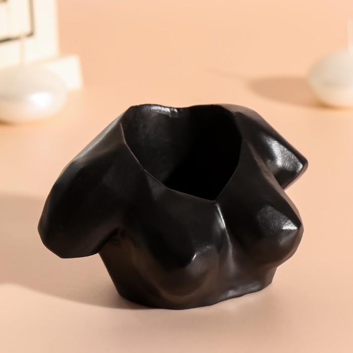 Подвсечник Подвсечник "Бюст" 6,5х11 см черный матовый