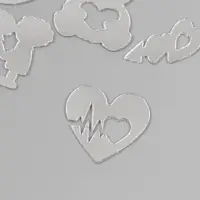 Декор для творчества пластик зеркальный "Любовь" набор 6 шт