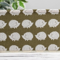 Короб стеллажный для хранения с крышкой &laquo;Ёжики&raquo;, 25&times;20&times;17 см, цвет зелёный