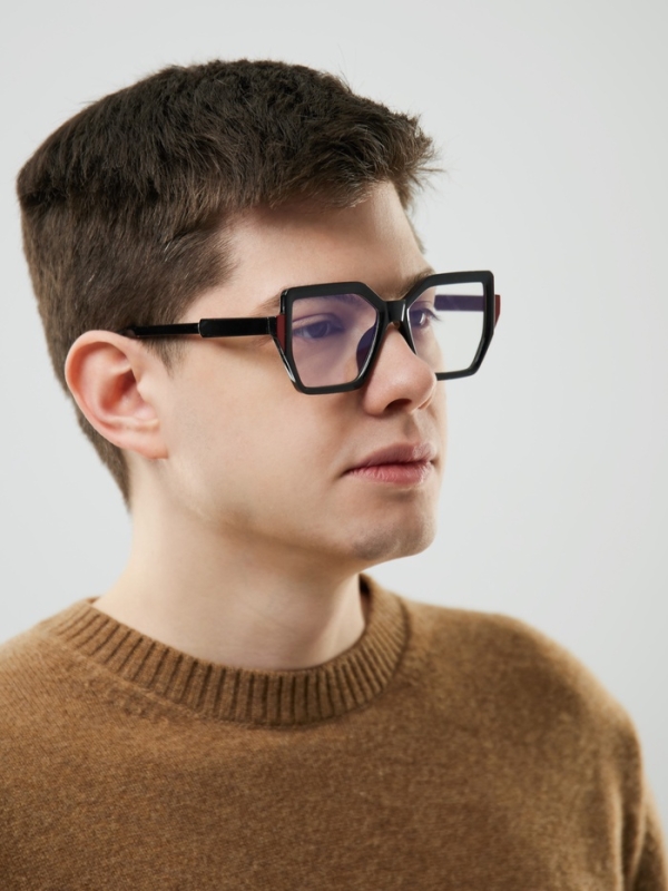 Очки имиджевые женские, для компьютера, ширина 14.3 см, дужка 14.5 см, линза 6.4 х 5.1 см