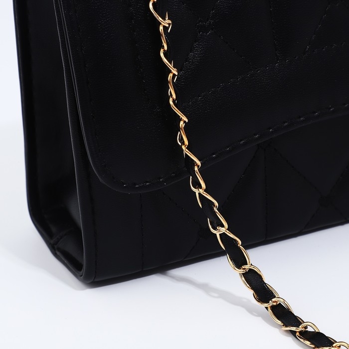 Сумка-мессенджер на магните, цвет чёрный Сумка-мессенджер на магните, цвет чёрный