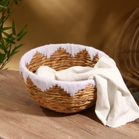 Корзина плетеная 40x40x20 см, водный гиацинт