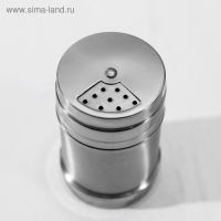 Солонка из нержавеющей стали «Металлик», 280 мл, 6,3×10,5 см, цвет серебряный Солонка из нержавеющей стали «Металлик», 280 мл, 6,3×10,5 см, цвет серебряный