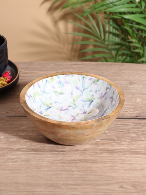 Миска "Оттенки сирени" дерево манго 17,5х17,5х6,5 см