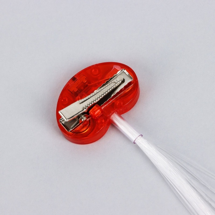 Прядь для волос на заколке, светящиеся, 3,5 х 33 см