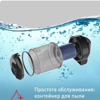 Пылесос для дома Cyclonic Power TW1931RH с контейнером