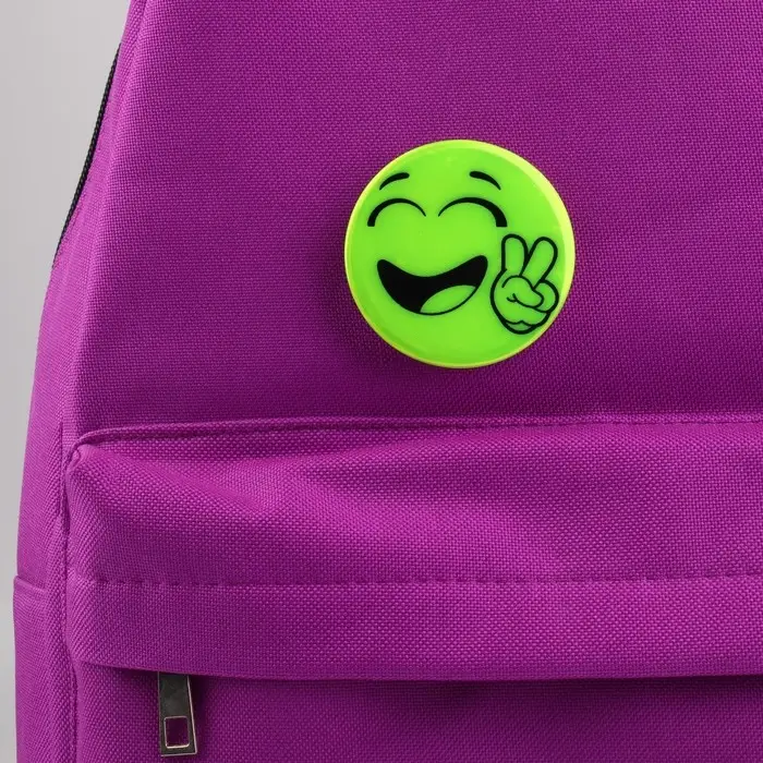 Светоотражающий значок &laquo;Всем мир&raquo;, d=5.8 см, жёлтый