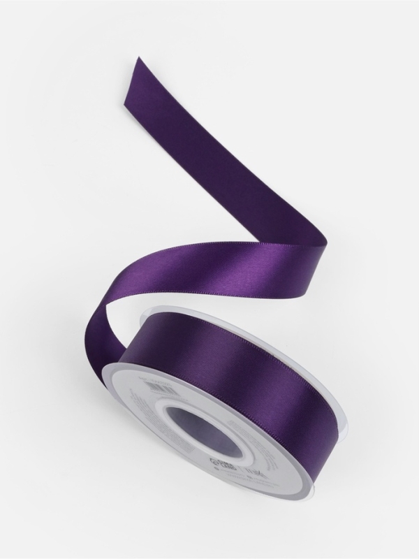 Лента атласная двухсторонняя №476 25мм*25&plusmn;1м виноградный TR