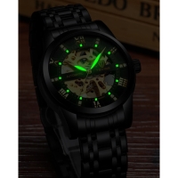 Часы наручные механические мужские, d-4.1 см, 3 АТМ, светящиеся, черные Часы наручные механические мужские, d-4.1 см, 3 АТМ, светящиеся, черные