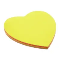 Блок с липким краем, &laquo;Сердце&raquo; 50 листов, флуоресцентные 5 цветов