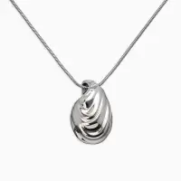 Кулон на цепочке "Ракушка", цвет серебро 75см